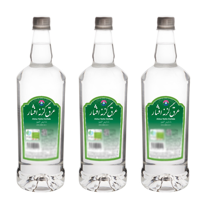 عرق گزنه افشار - 1 لیتر بسته 3 عددی